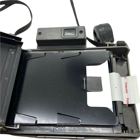 Polaroid Land Camera Automatic 210 Silver Black Fab Pop Up Lens Portable 6.5" - Picture 9 of 16